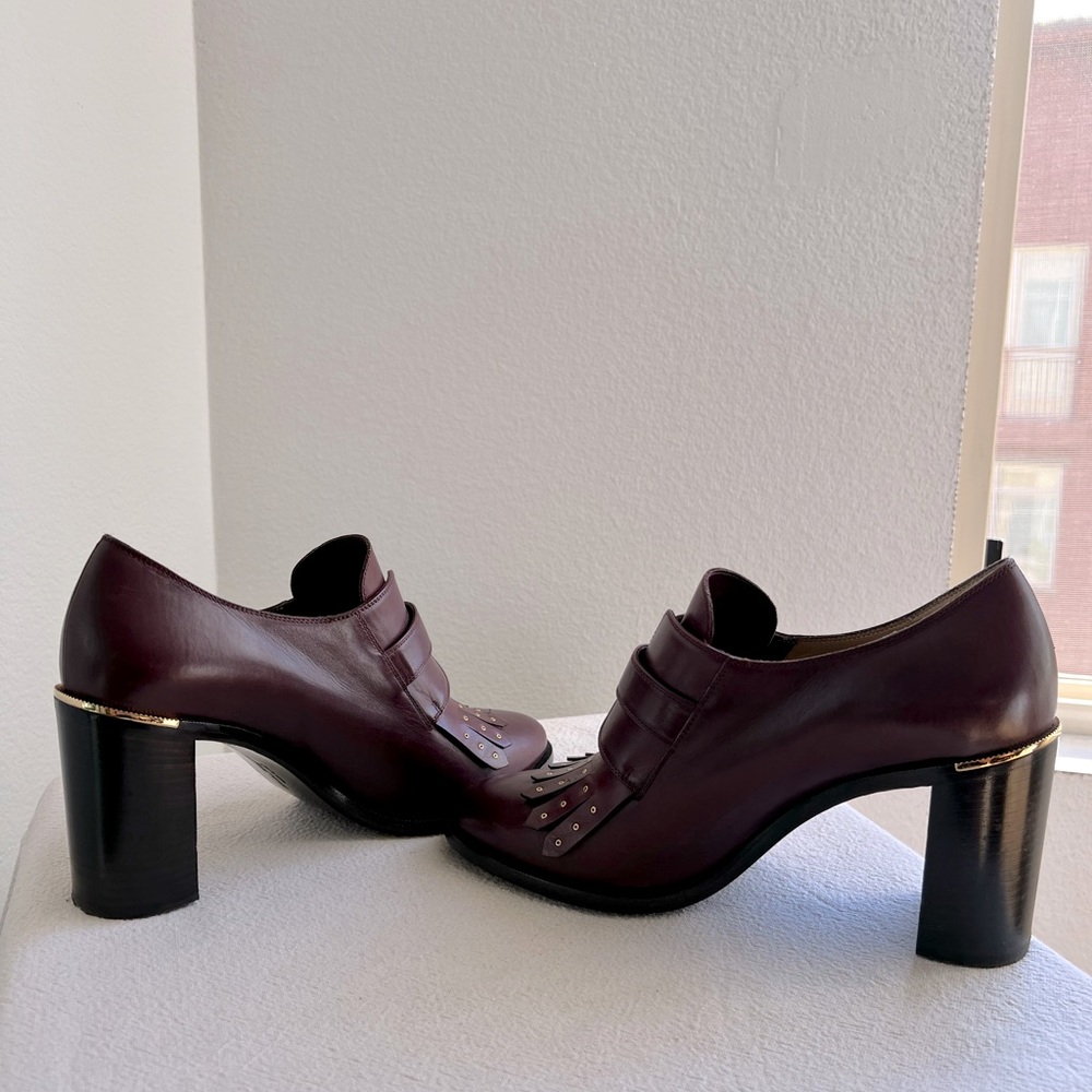 Salvatore Ferragamo burgandy leather heels size 8.5 - Picture 5 of 8